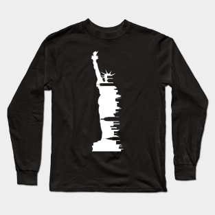 Statue of Liberty New York Skyline Long Sleeve T-Shirt